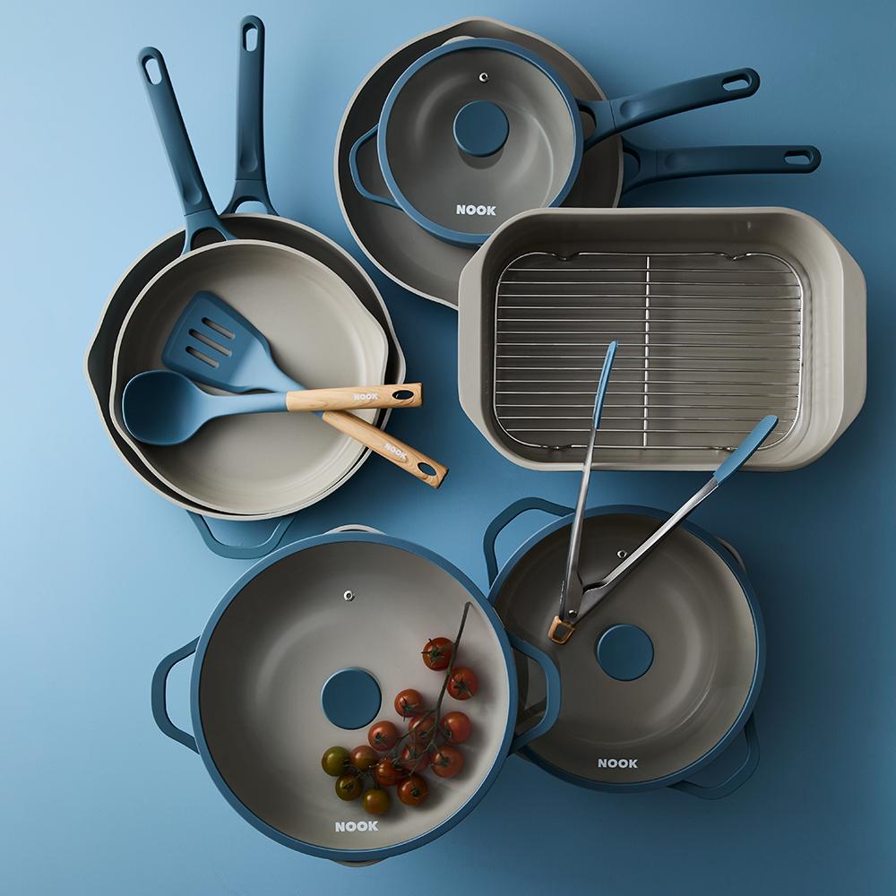 NOOK by Baccarat Saute Pan with Lid 30cm Denim