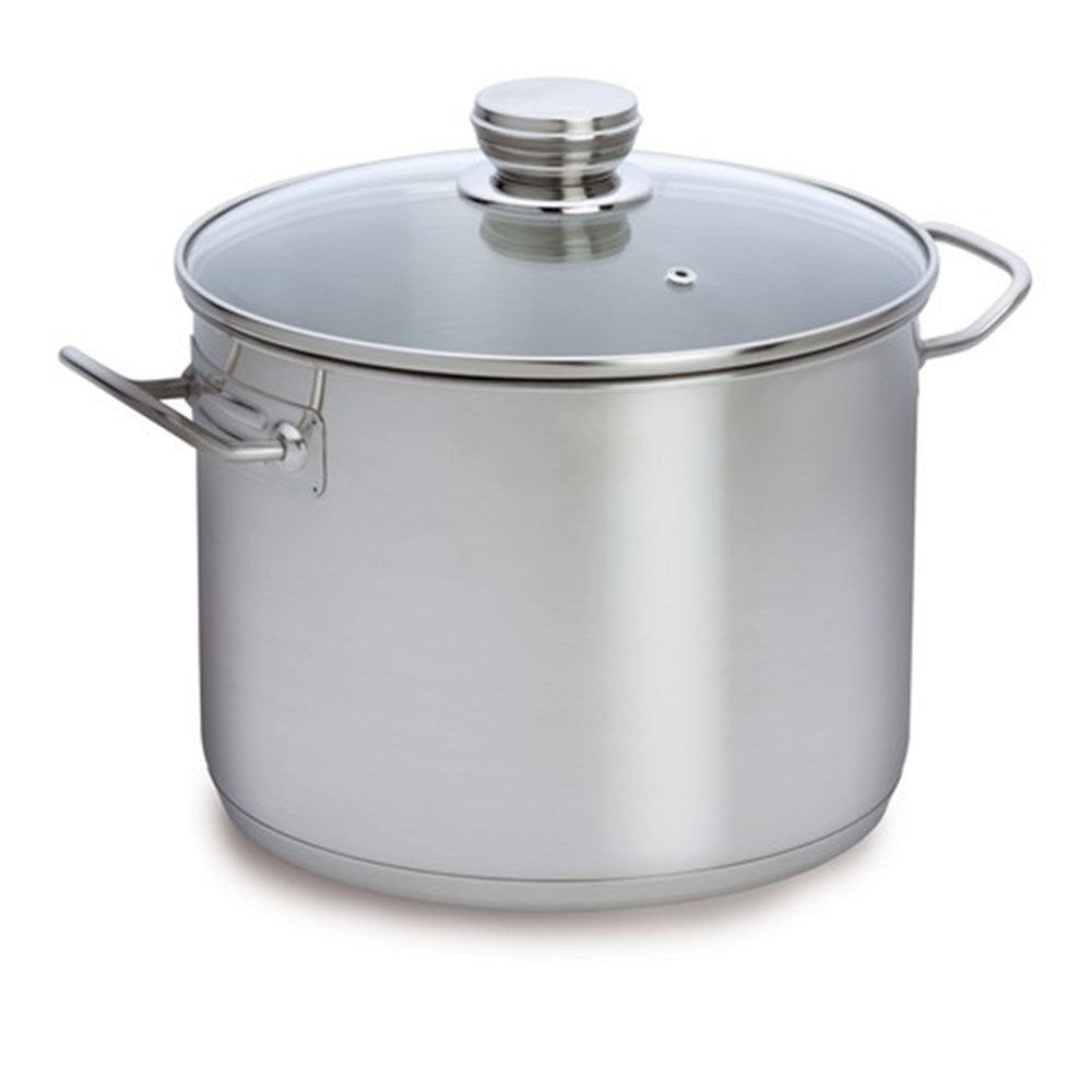 Lifetime Guarantee seal with stainless steel stockpot and glass lid in sleek design - Baccarat