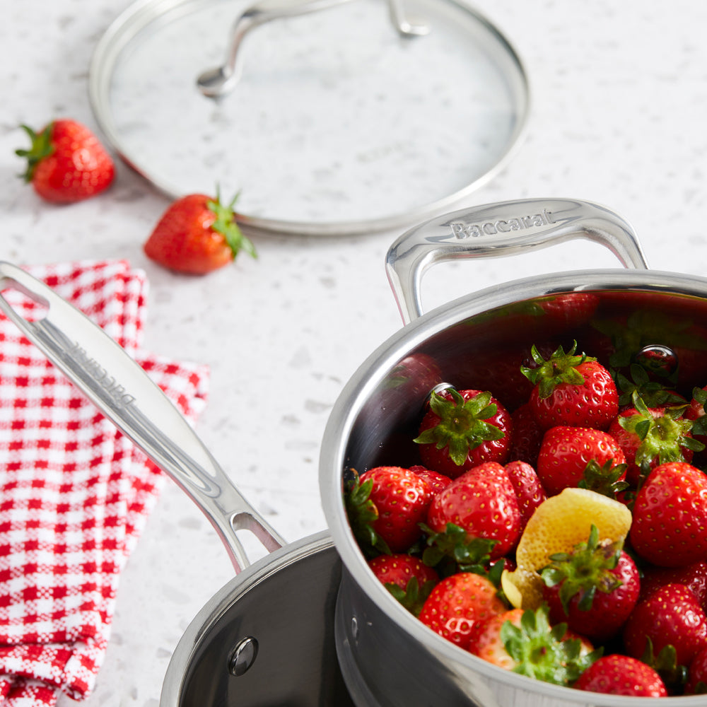 Baccarat iconiX 6 Piece Stainless Steel Cookware Set detail shot at Baccarat