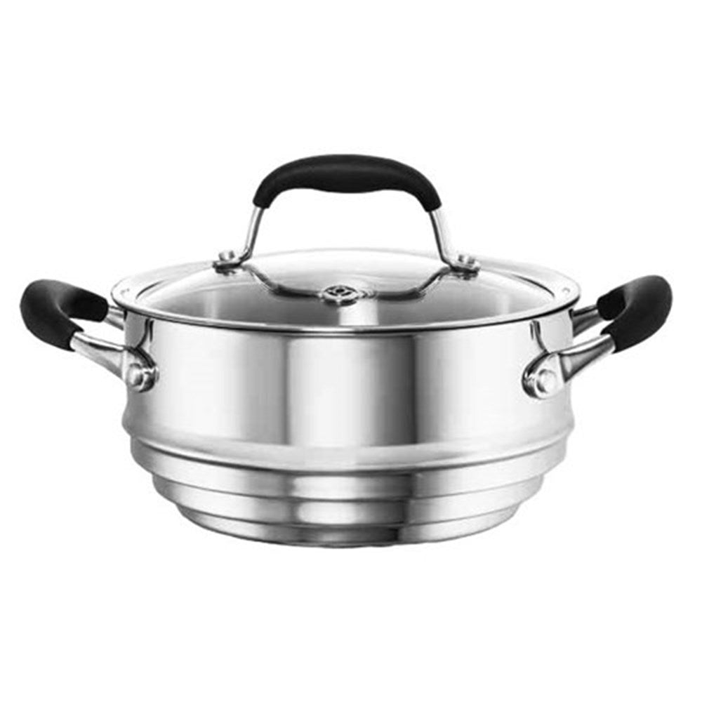 Universal steamer lid in 20cm size with glass construction and sleek design - Baccarat