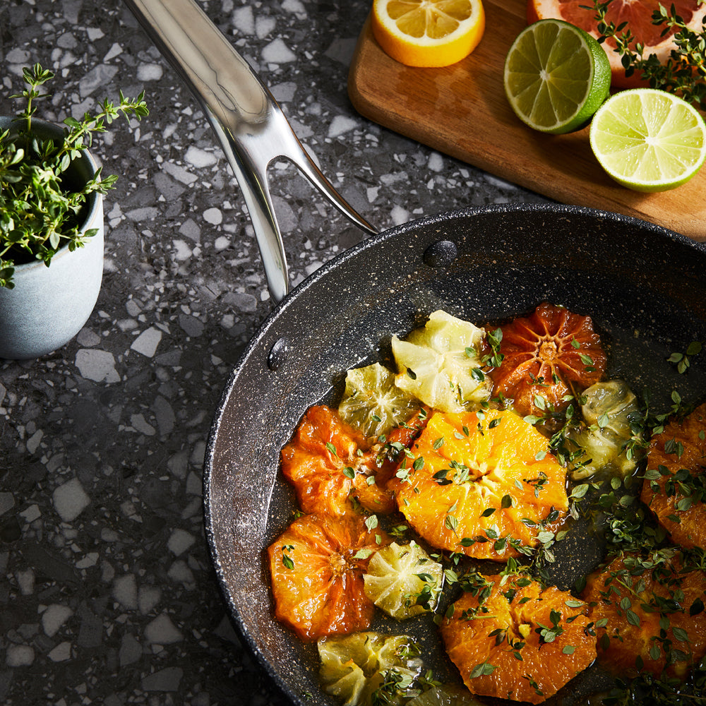 Sleek 6 piece cookware set with versatile sizes perfect for any kitchen - Never Eva Stick