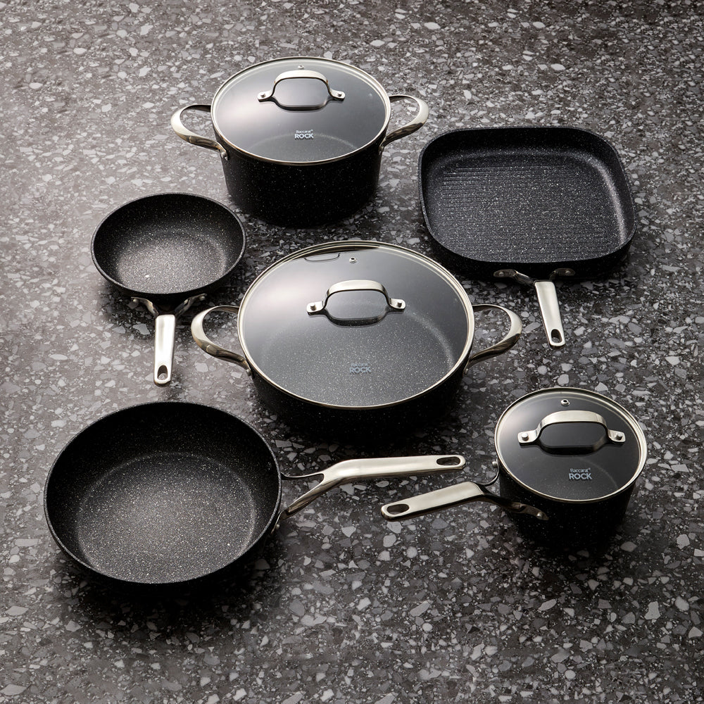Sleek 6 piece cookware set with versatile sizes perfect for any kitchen - Never Eva Stick