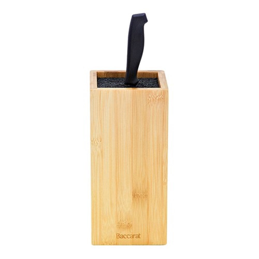 Bamboo knife holder displaying sleek design with knives arranged in an elegant manner - Baccarat