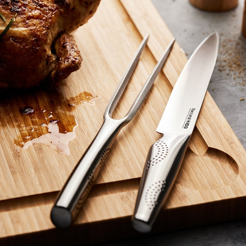 Sharp carving knife for effortless slicing in elegant silver - Baccarat id3 carving knife 20cm -
