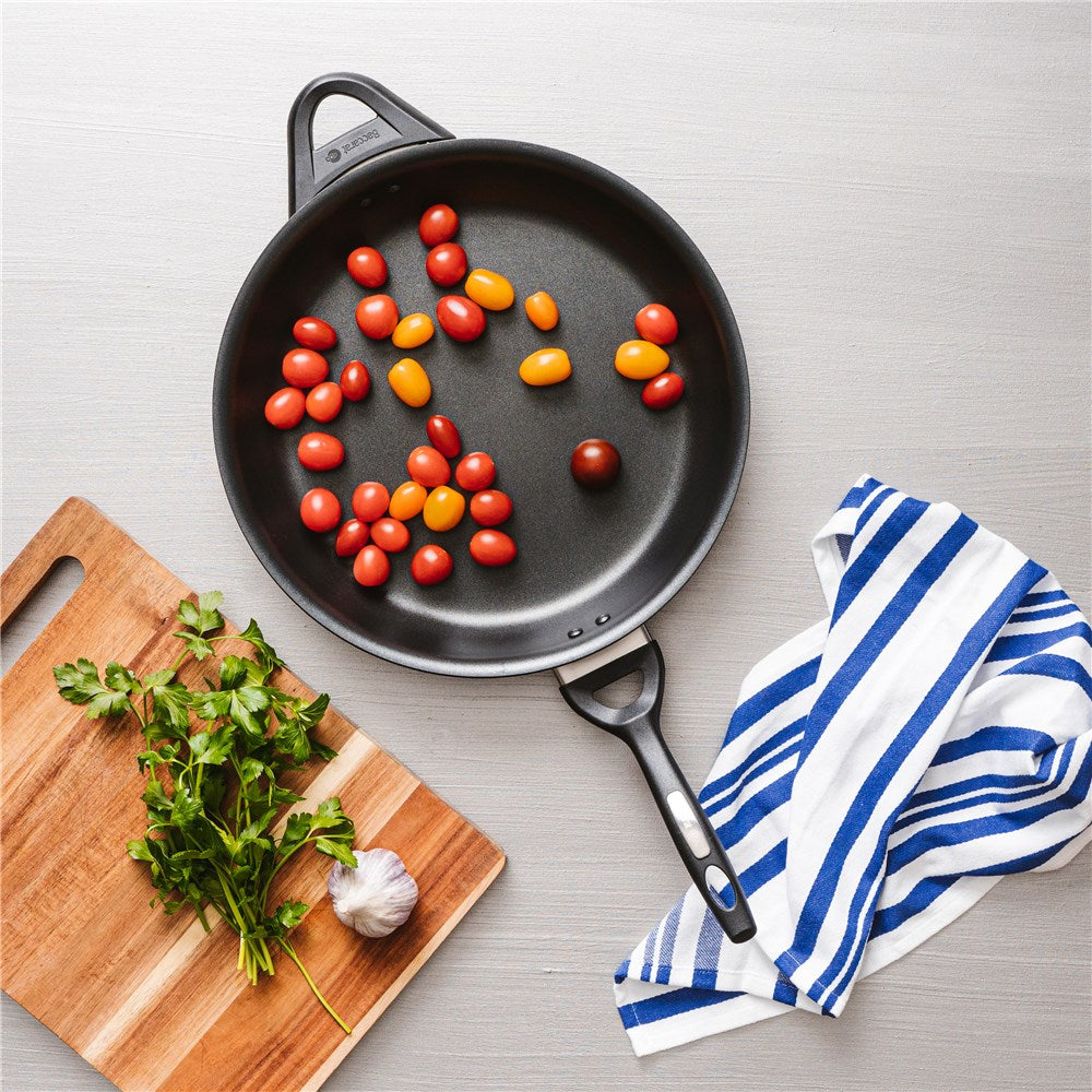 Close-up view of a non-stick surface frying pan with a sleek design and durable finish - Baccarat