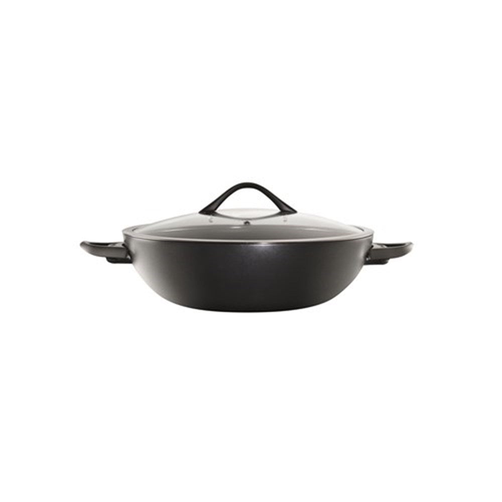 hard anodised stockpot with lid and bakelite handle ideal for versatile cooking - Baccarat