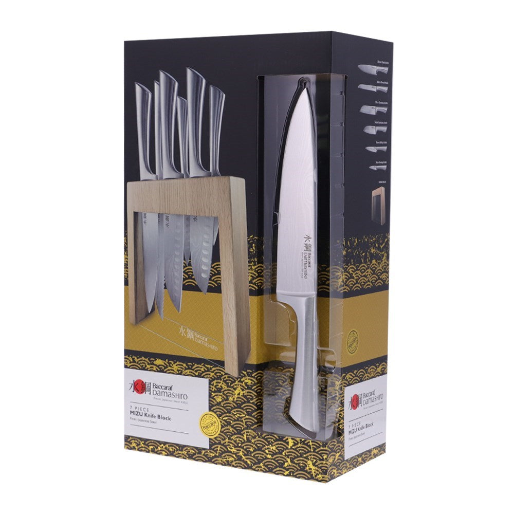 Elegant wooden board displaying sliced apples and strawberries with knives - Baccarat Damashiro Mizu