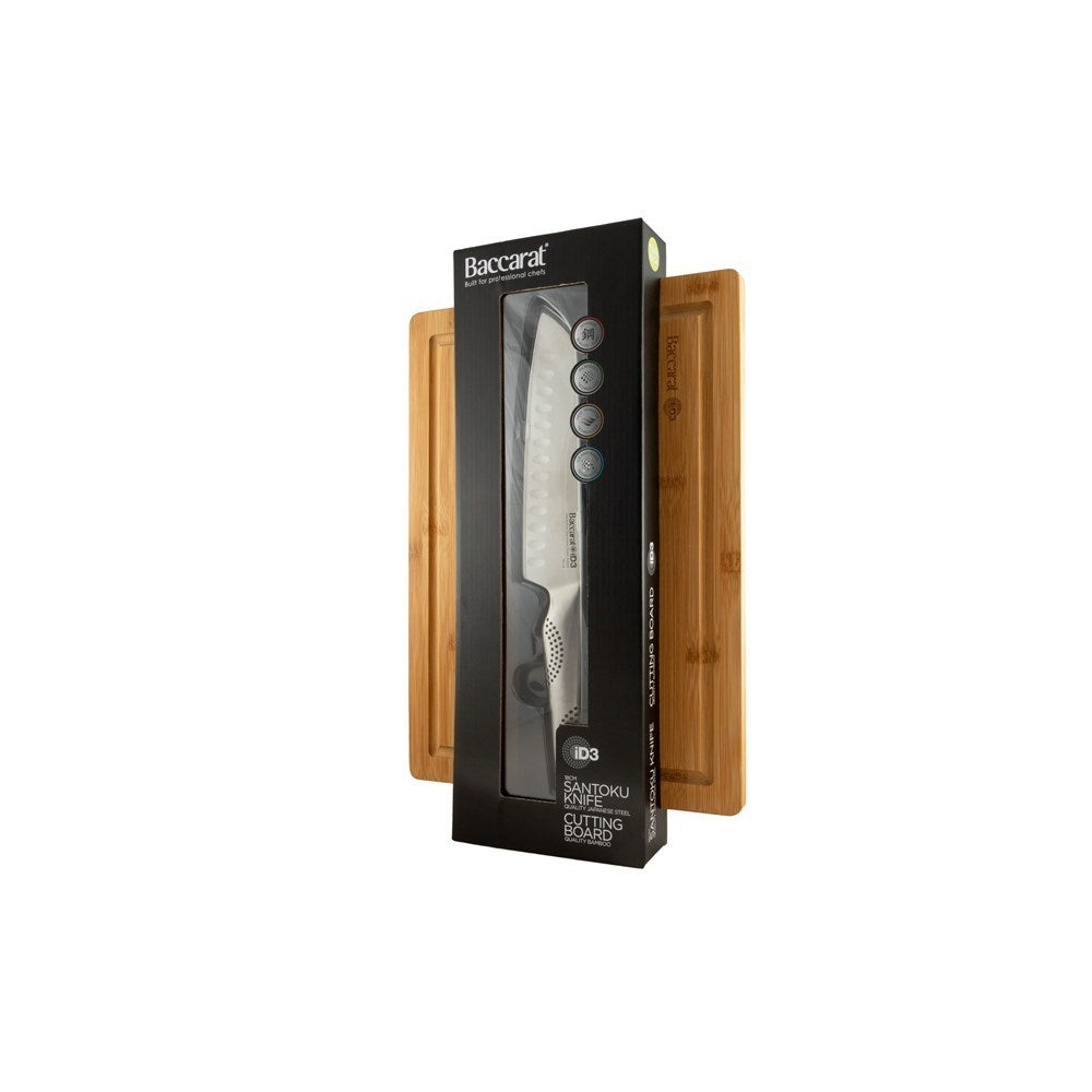 knife block with vibrant yellow peppers and fresh greens - Baccarat damashiro emperor hisa