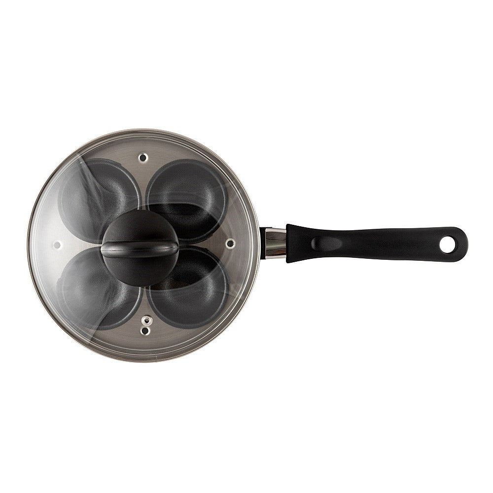 A sleek stone frying pan with a sturdy black handle and a durable non-stick surface - Baccarat