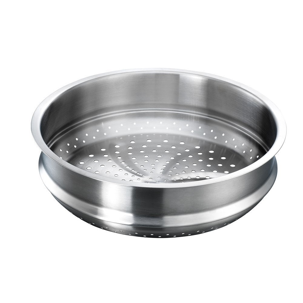 Silver perforated steam insert for cooking vegetables with a stylish design - Baccarat gourmet