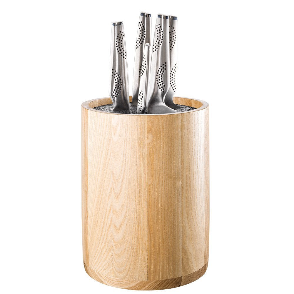 A round marble knife holder with elegant design and natural finish - Baccarat