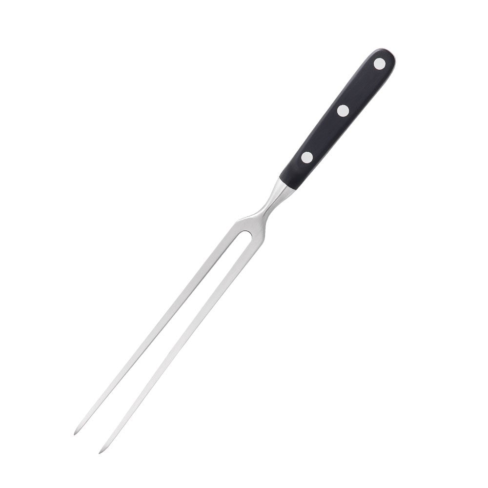 A variety of cleaver knives on wooden boards with fresh vegetables black handles - Baccarat iconix