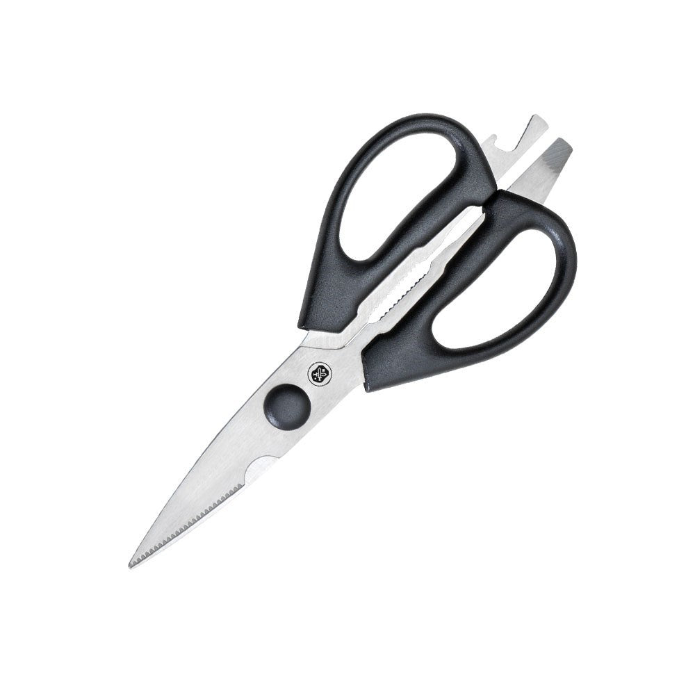 Five kitchen knives with stainless steel blades and black handles - Steak Knife 4 Piece - Baccarat