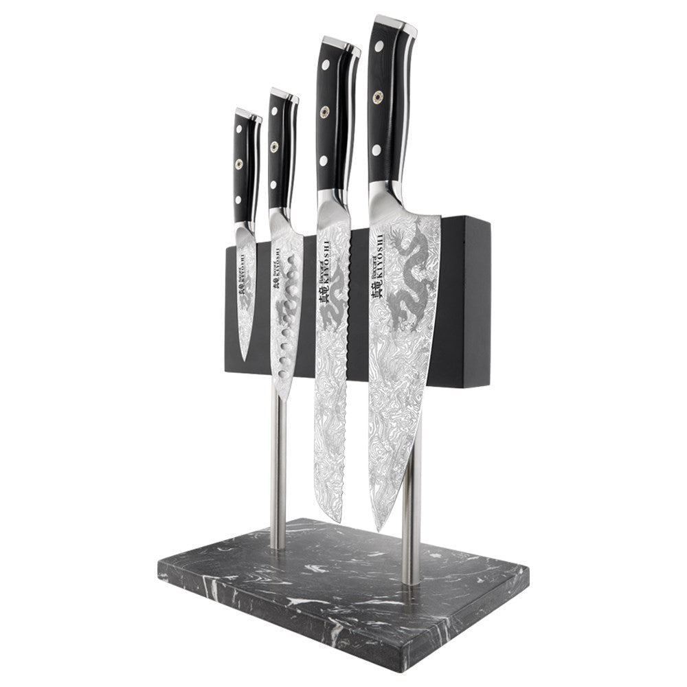 Stainless steel kitchen knives with black handles 8 piece steak knife fork set - Wolfgang Starke