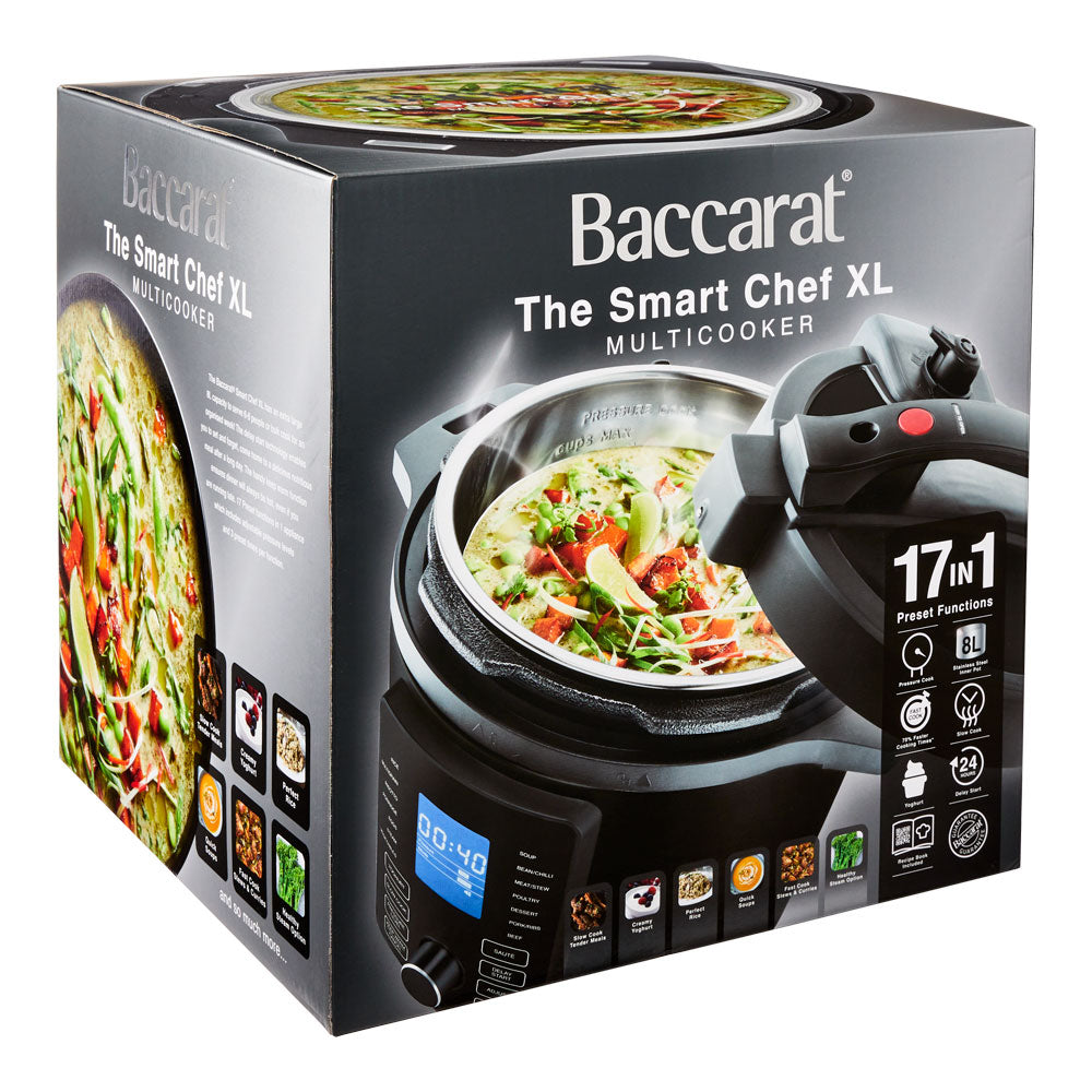 Modern kitchen with a bowl of soup and a black and silver electric mill 19cm - Baccarat spice market