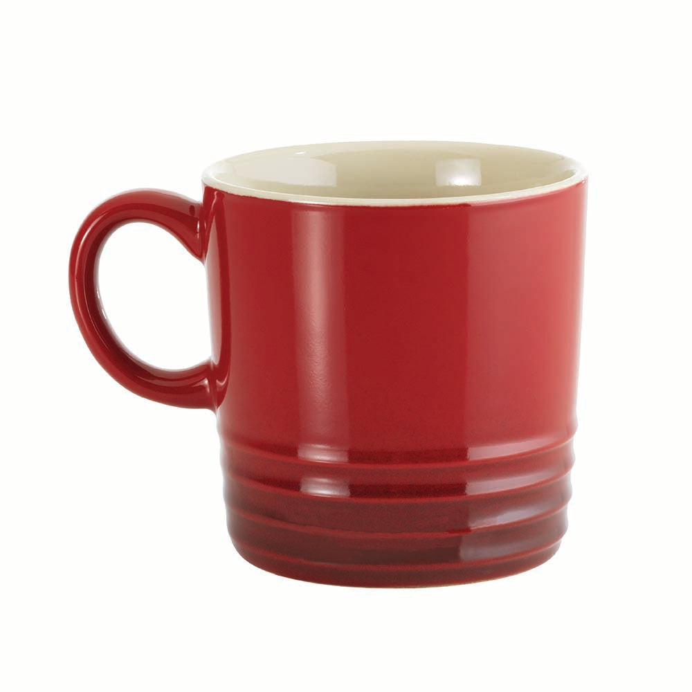 Glossy ceramic mug with curved handle red - Baccarat le Connoisseur Stoneware Set of 2 Espresso Cups