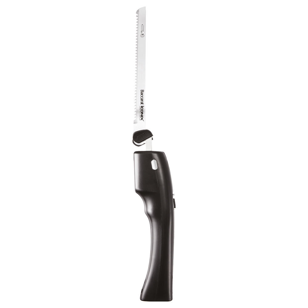 Electric cordless knife and silver blade for precision cutting black electric knife - Baccarat