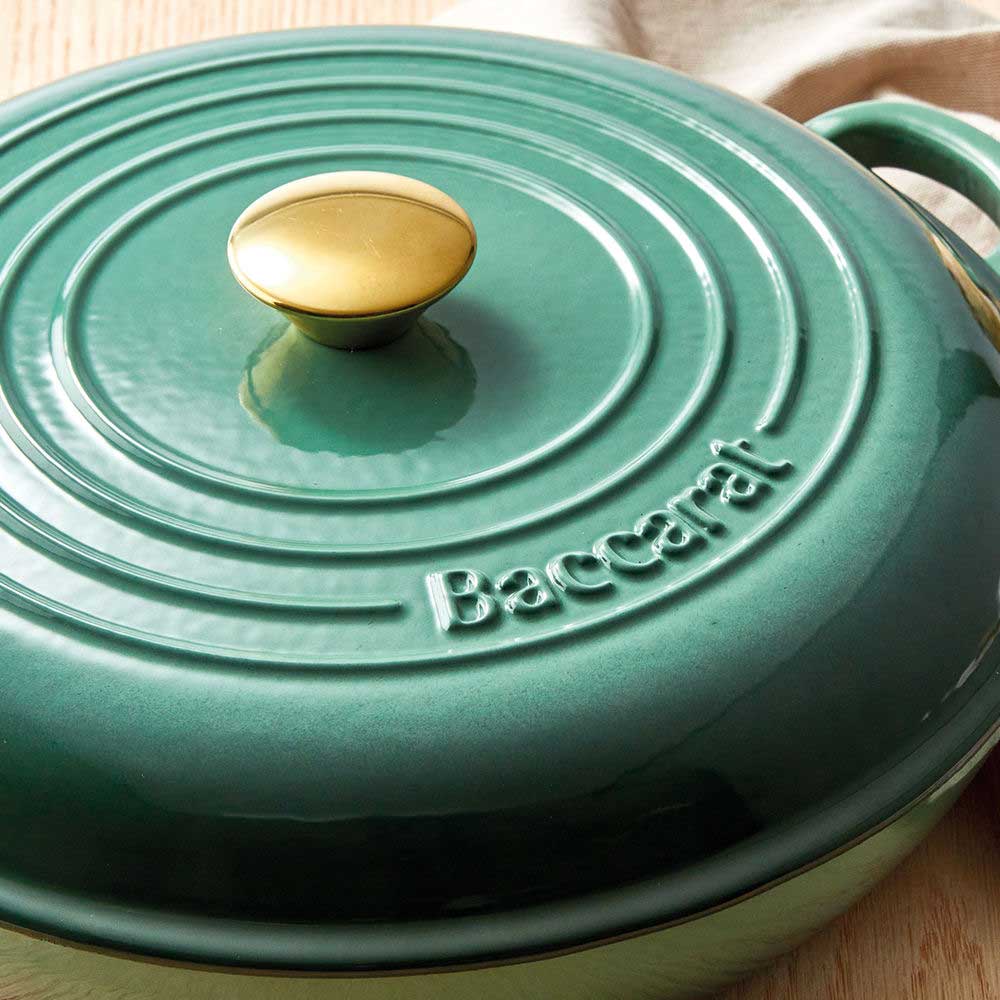 Baccarat Le Connoisseur Cast Iron French Saute Pan 31cm Moss