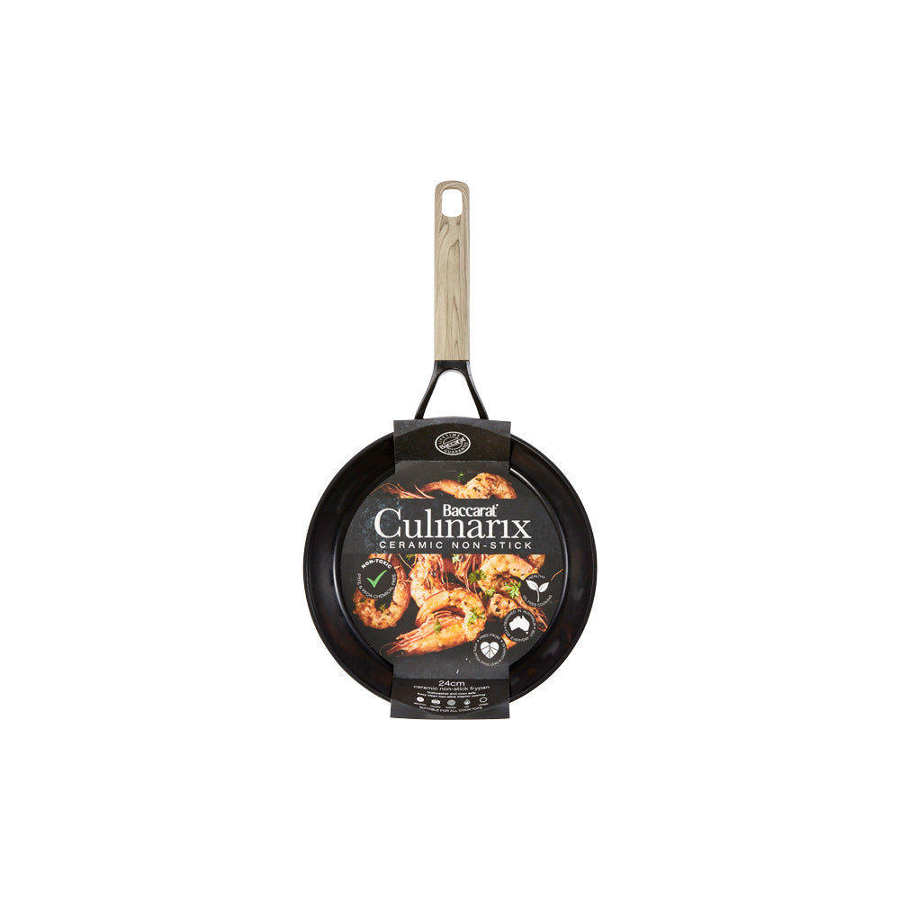 prawns in a skillet with herbs dark theme round french saute pan 31cm - le connoisseur