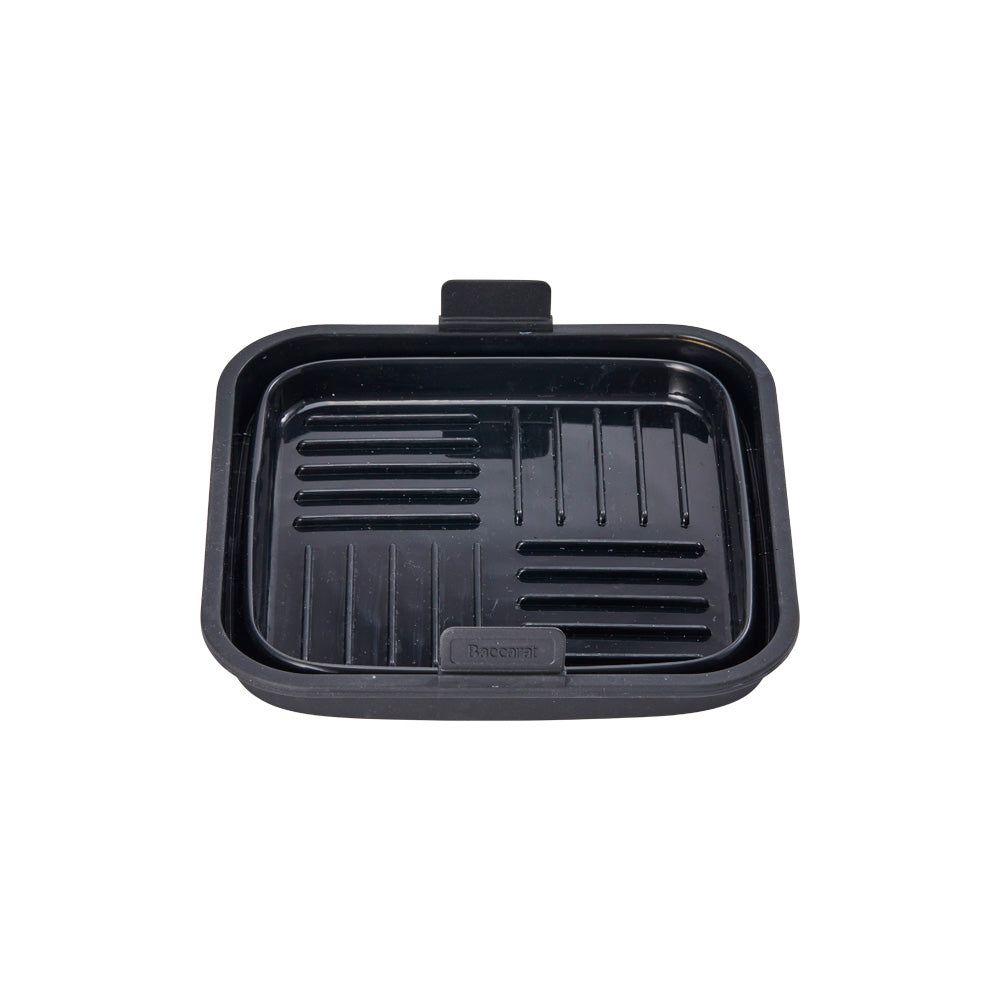 Rectangular black grill pan ridged non-stick surface ideal for grilling black pan square - Baccarat