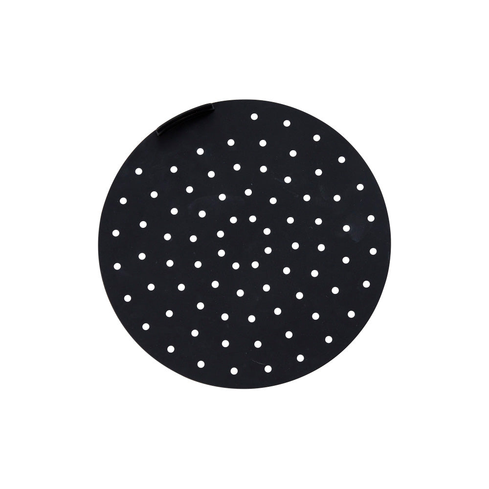 Round black showerhead with evenly spaced small water holes matte finish - Baccarat