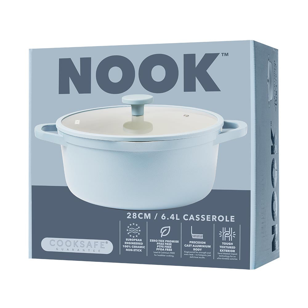 NOOK by Baccarat Casserole with Lid 28cm Denim