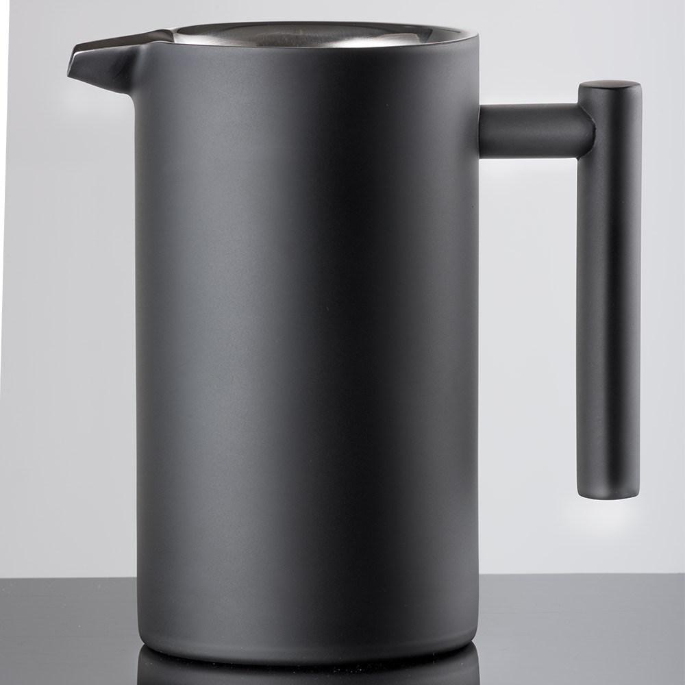 Elegant double wall coffee press with a sleek cylindrical design and comfortable grip - Baccarat