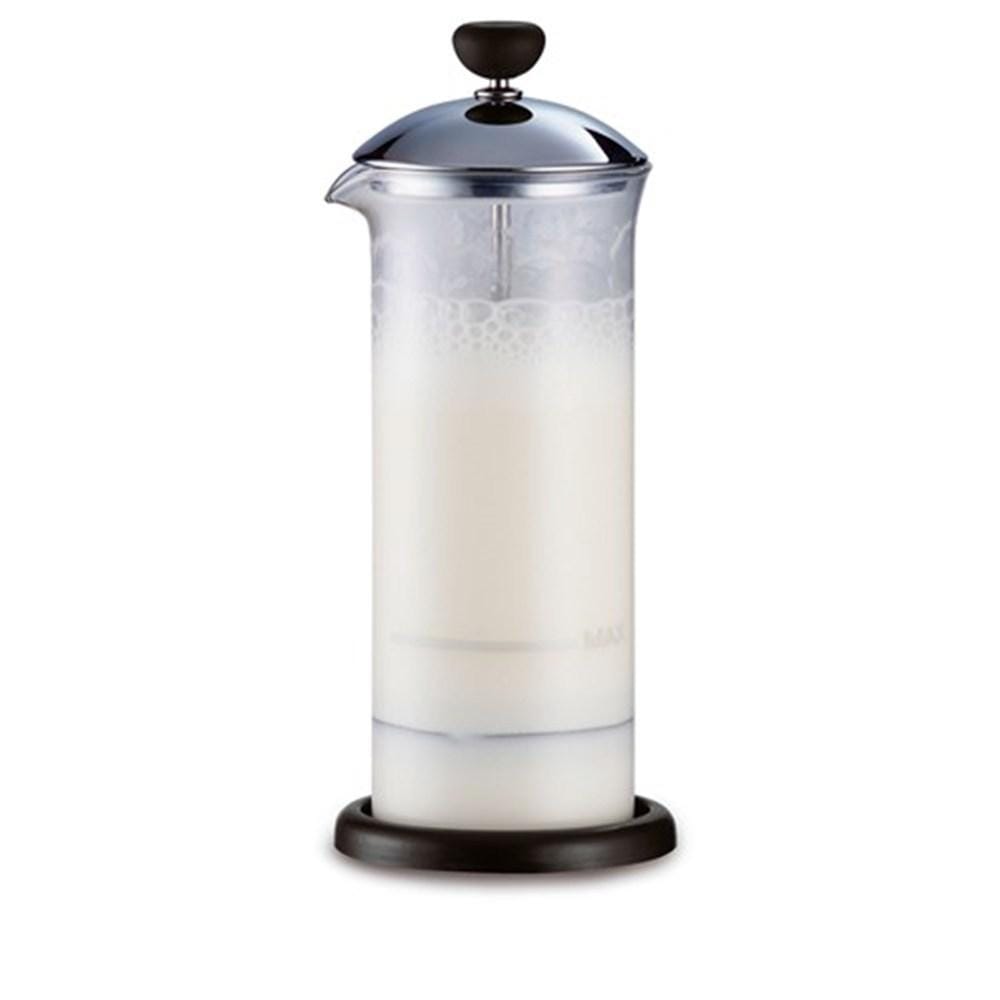 Elegant milk frother with a sleek design and glass body - Baccarat Barista Brillante