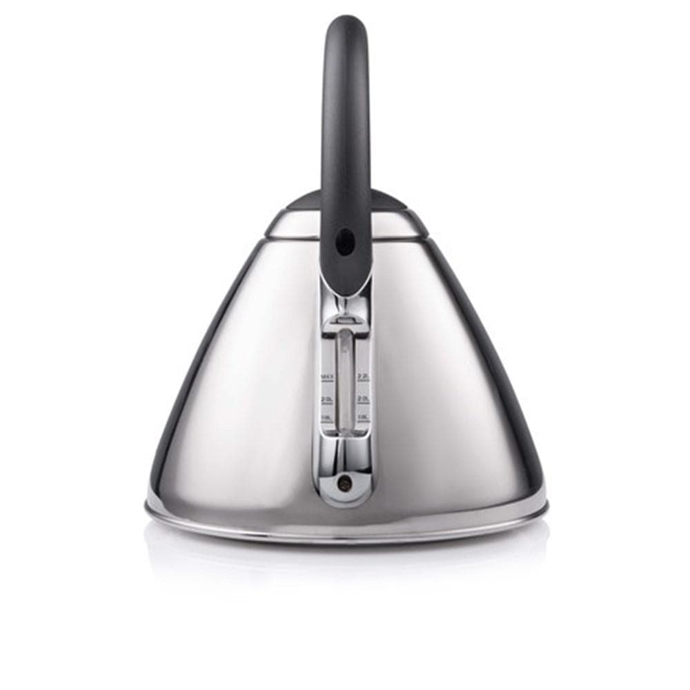 Shiny stainless steel kettle with a black handle for modern kitchens - Baccarat Barista Brillante
