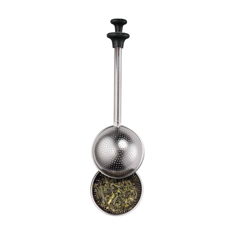 A Baccarat Barista Tea House Stainless Steel Ball Infuser with fine mesh design for perfect brewing
