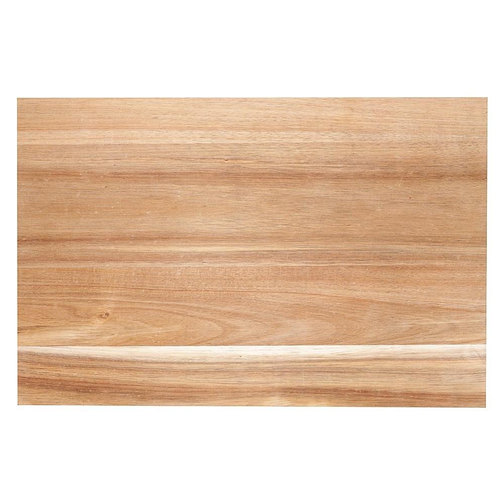 A rectangular wooden cutting board featuring natural grain in light brown - Baccarat Butchers Corner