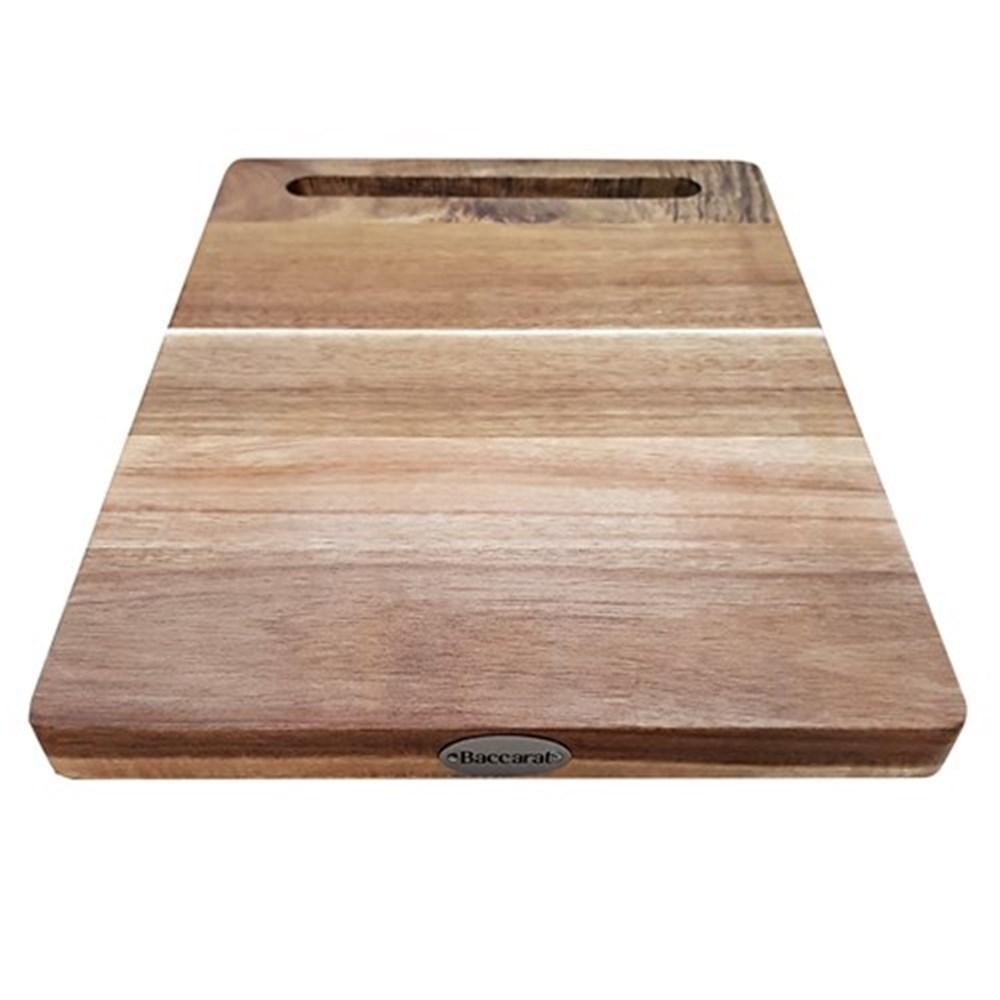 Acacia rectangle chopping board with a smooth surface and natural hue - Baccarat butchers corner
