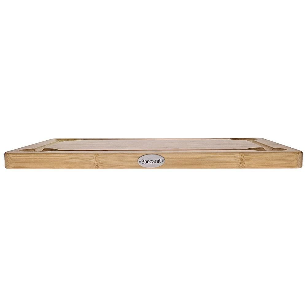Bamboo carving board with groove natural color ideal for food preparation - Baccarat Butchers Corner