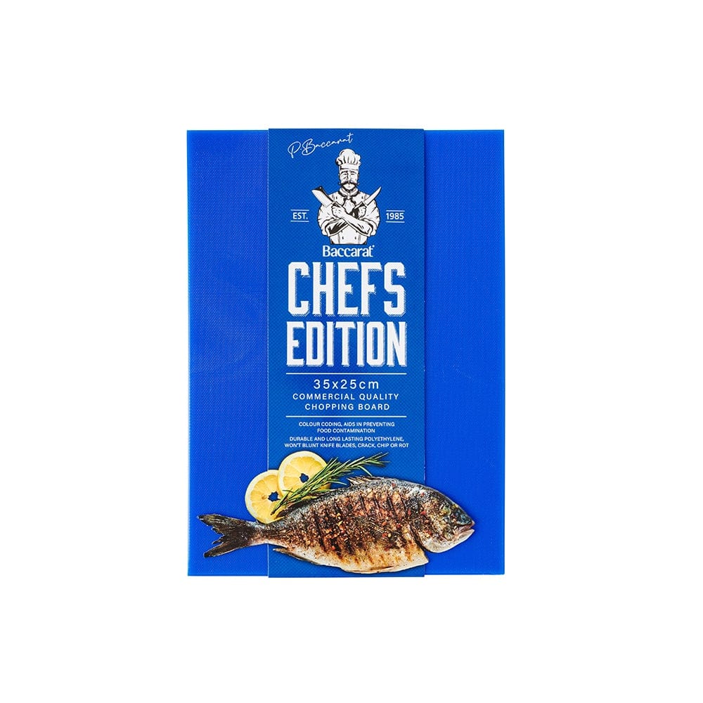 Baccarat chefs edition cutting board with a smooth surface in blue - Baccarat