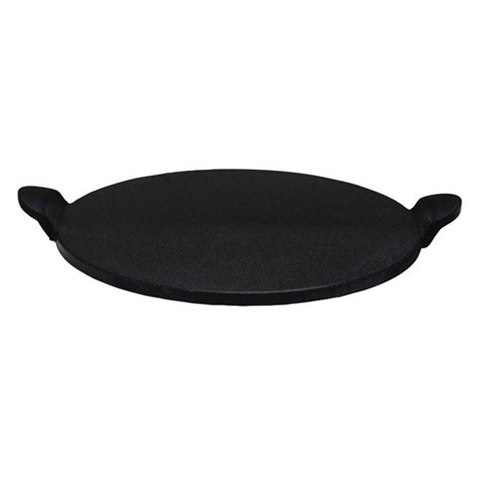 A versatile 46cm pizza stone with handles ideal for baking delicious pizzas black - Baccarat Gourmet