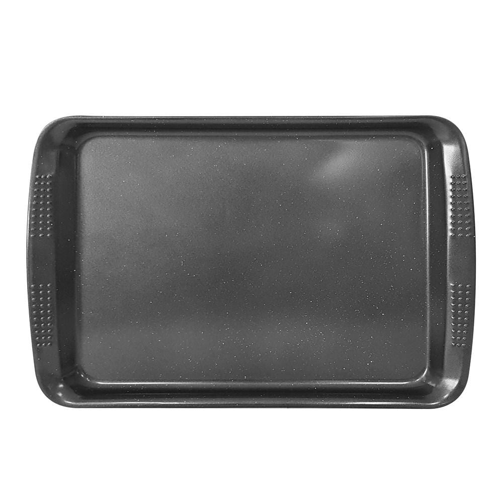 granite oven tray with raised edges and non-stick surface black - Baccarat