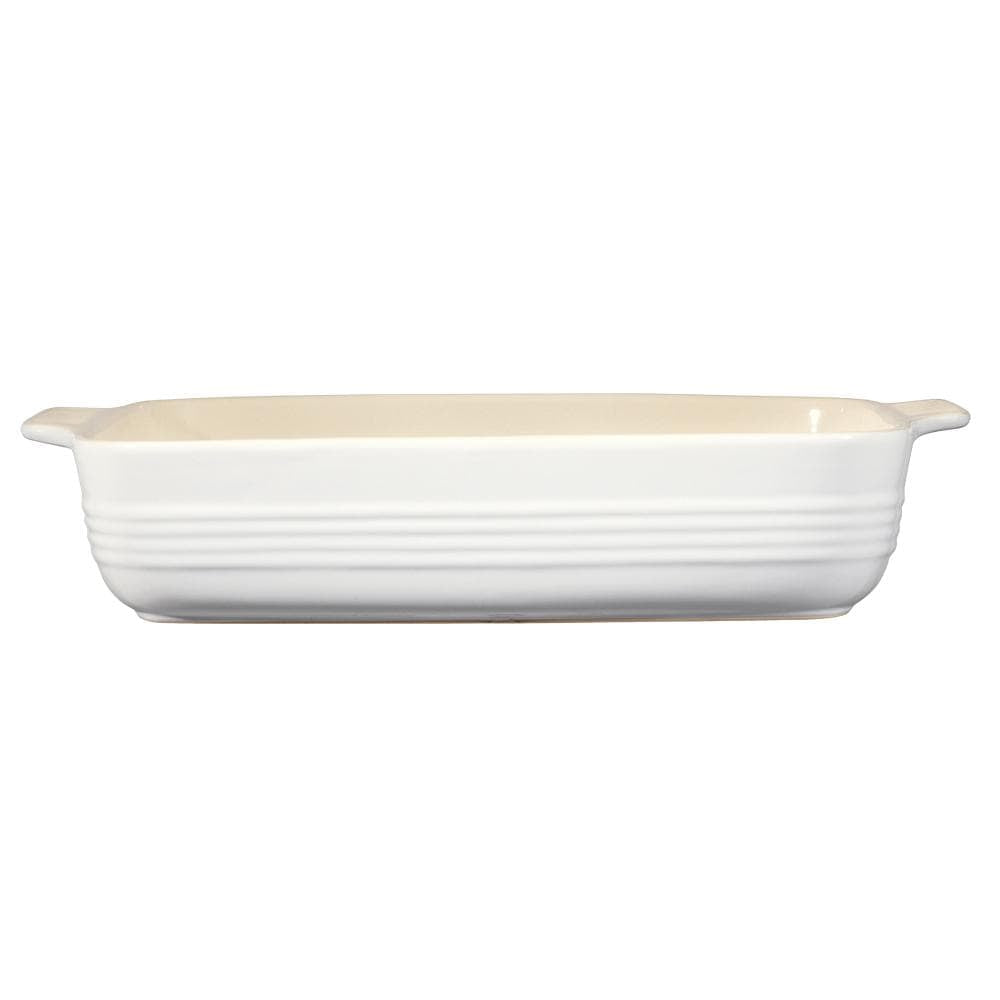 Baccarat Le Connoisseur stoneware baking dish 38cm made of white stoneware with white handles