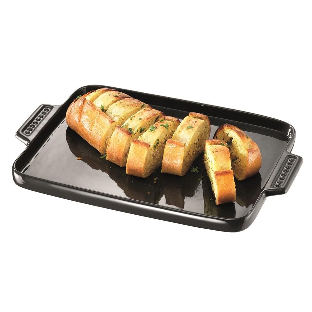 a 40cm lasagne dish with platter lid filled with delicious food in stylish design - Baccarat stone