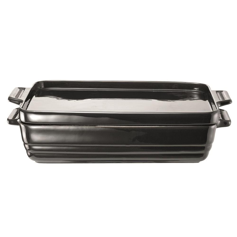 a 40cm lasagne dish with platter lid filled with delicious food in stylish design - Baccarat stone