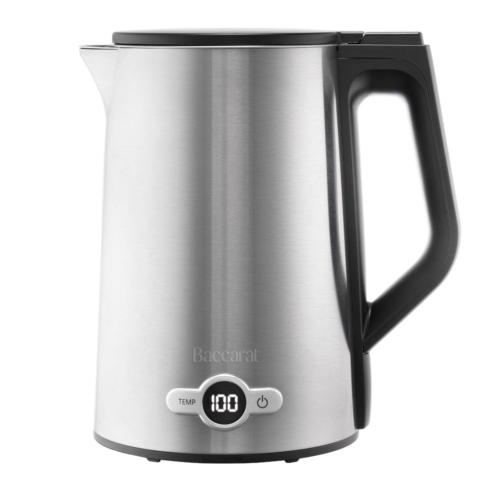 Stylish stainless steel kettle with precise temperature control and polished finish - Baccarat