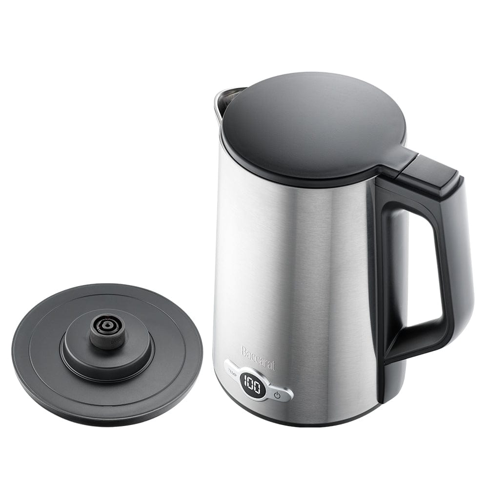 Stylish stainless steel kettle with precise temperature control and polished finish - Baccarat