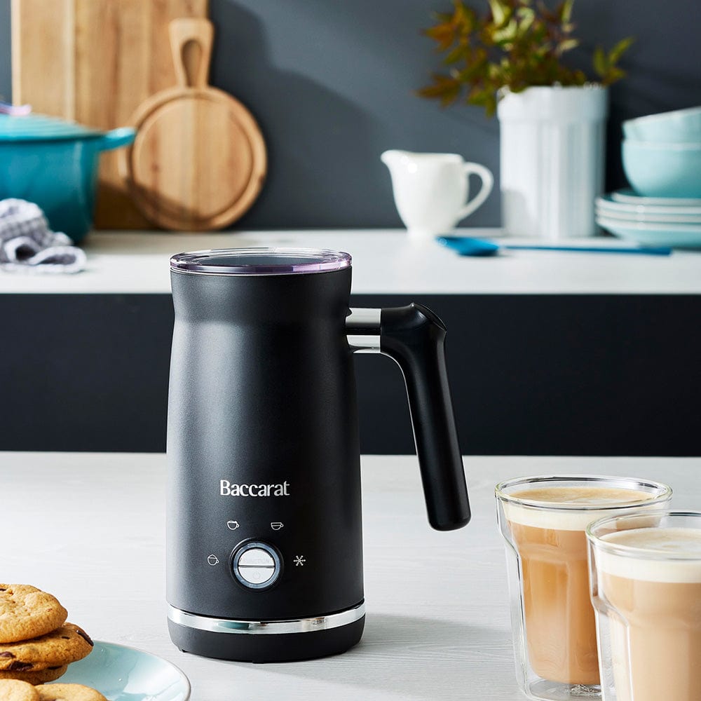 Close-up of an electric milk frother with sleek design and black handle - Baccarat the Perfect Froth