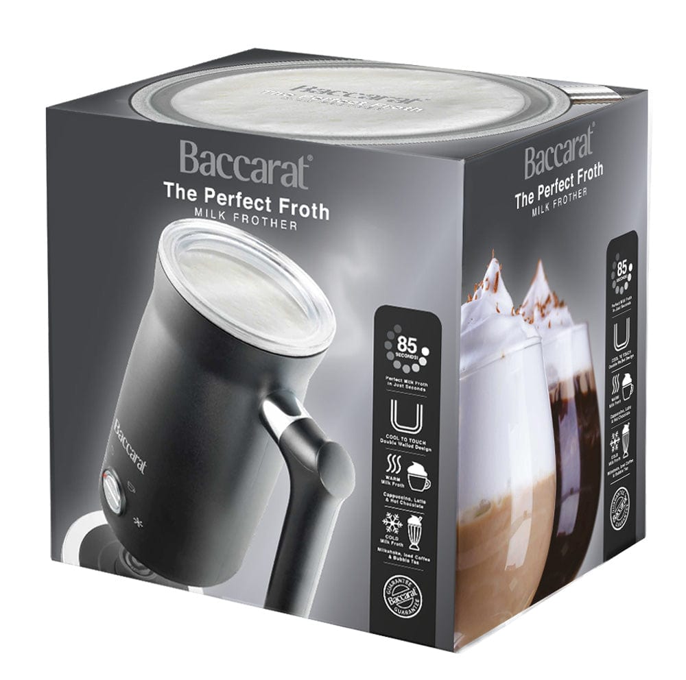 Close-up of an electric milk frother with sleek design and black handle - Baccarat the Perfect Froth