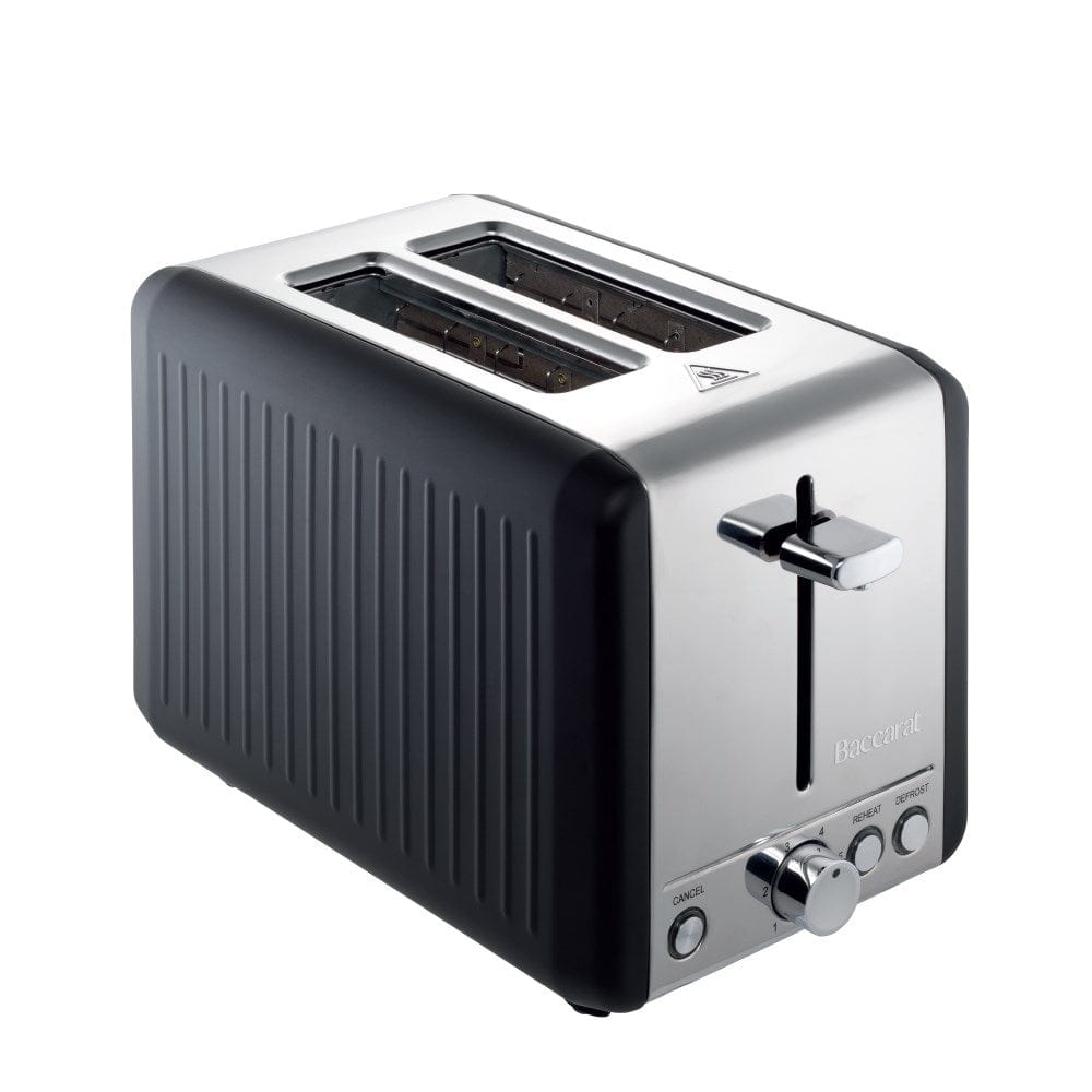 sleek black toaster surrounded by fresh bread and vibrant green avocados - Baccarat the toasty slice