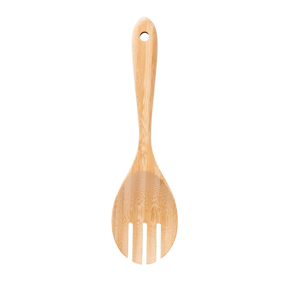 bamboo salad fork in natural tones designed for durability and style - Baccarat