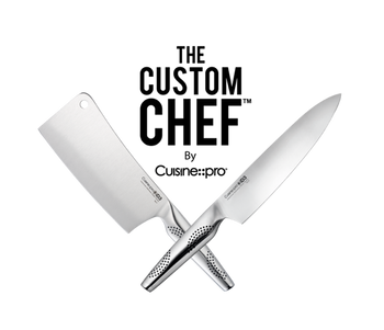 Crossed silver kitchen knives with shiny stainless steel 17.5cm blades - Baccarat