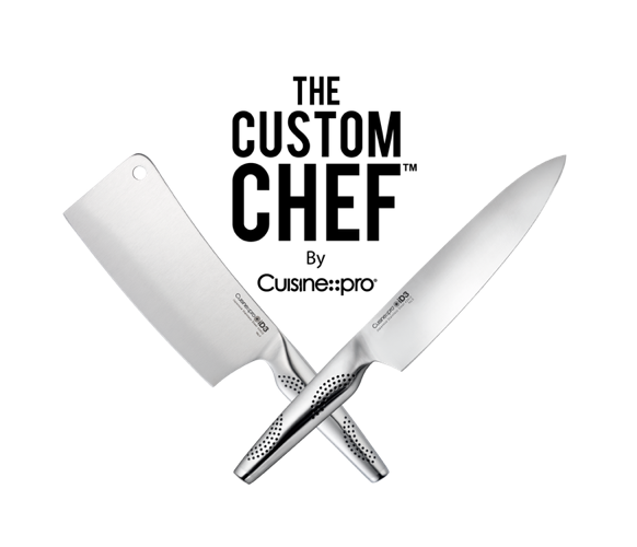 Two professional kitchen knives crossed silver stainless steel 18cm - Baccarat