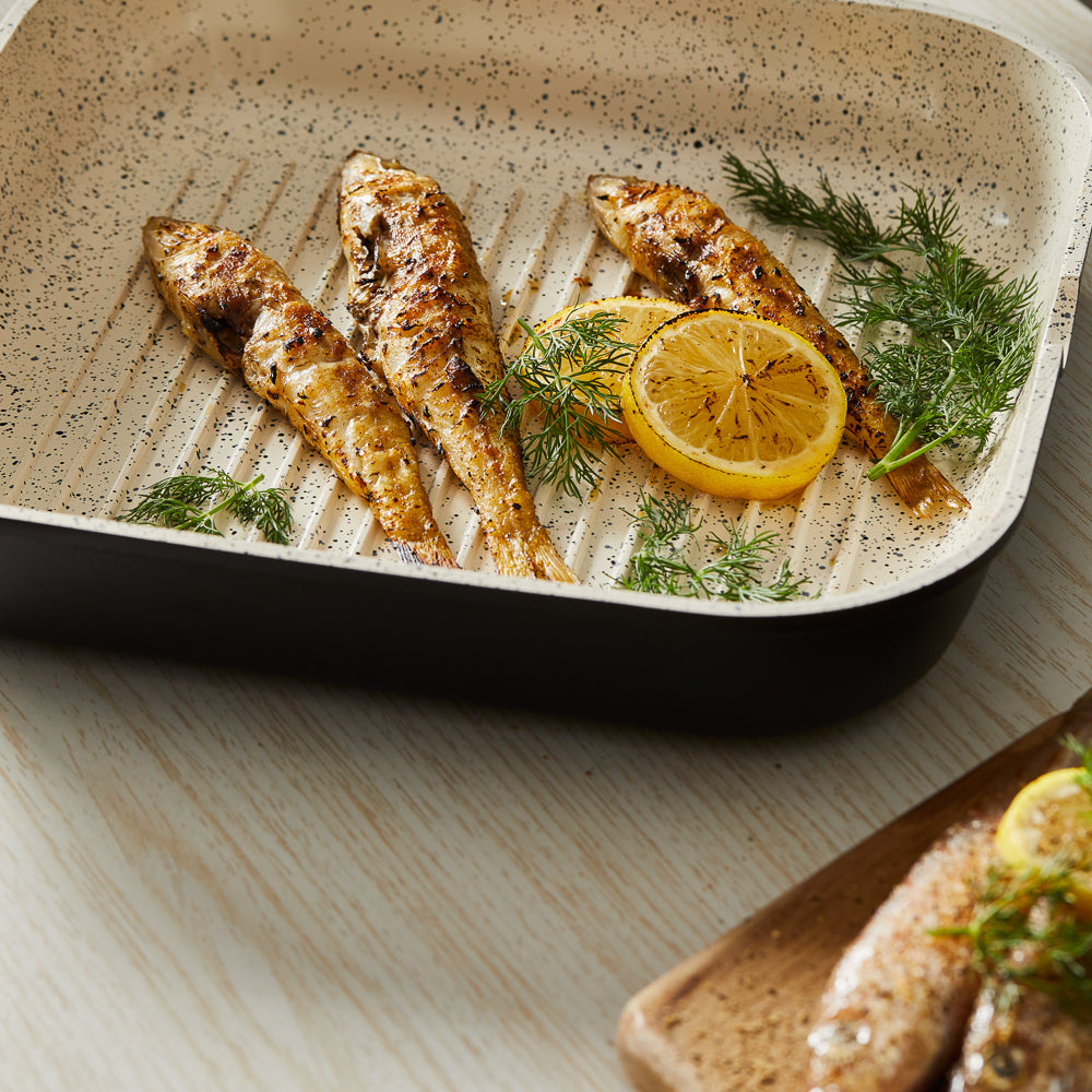 A non-stick frypan featuring a sleek design in white for effortless cooking - Baccarat Ceramix