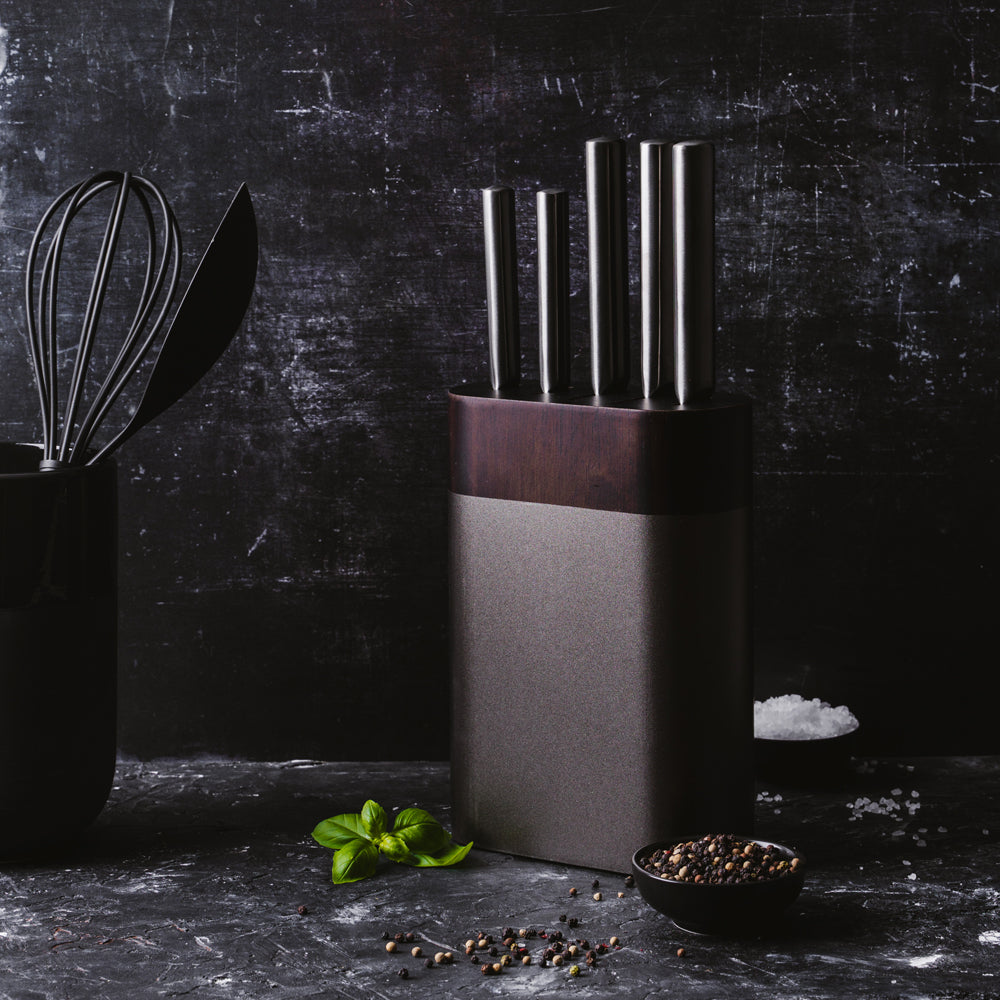 Baccarat Daisho Nara 6 Piece Japanese Steel Knife Block Graphite