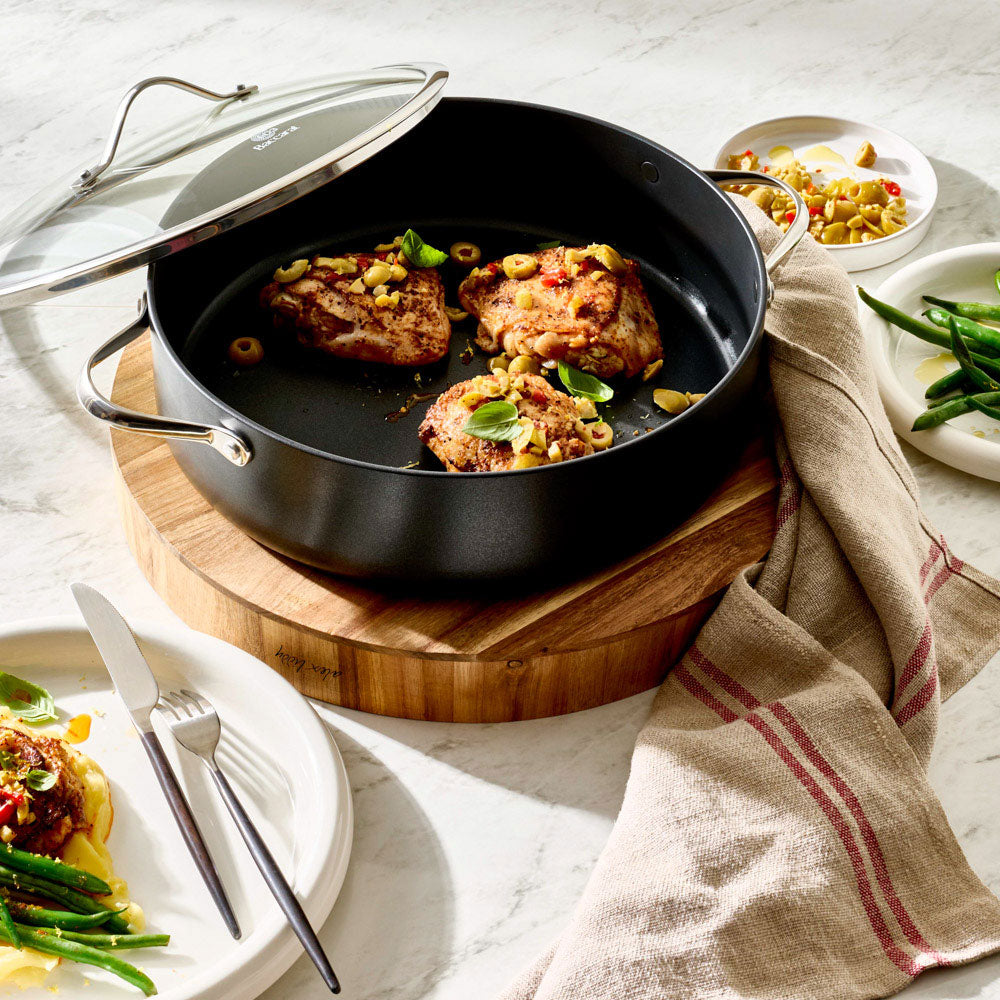 Baccarat iD3 Hard Anodised Saute Pan With Lid 32cm
